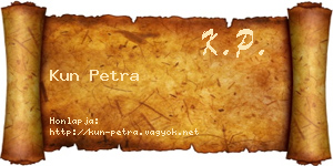Kun Petra névjegykártya